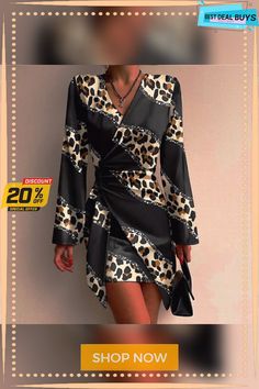 Printed Long-sleeved Shirt Dress for Women with A Fashionable Touch Trendy Long Sleeve Printed Mini Dress, Chic Printed Mini Dress For Fall, Printed Mini Dress For Fall Party, Fall Printed Mini Dress For Party, Elegant Printed Mini Dress For Fall, Black Printed Mini Dress For Fall, Shirt Dress For Women, Dress For Women, Long Sleeve Shirts