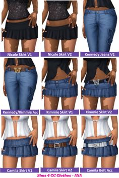 the different types of jeans for females are shown in this screenshoter's image