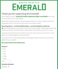 the email form for emerald is shown in green and white, as well as an image of