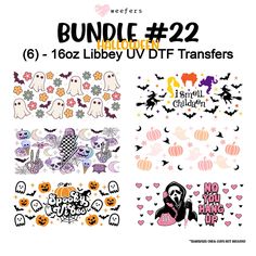 (6) Halloween Bundle #22 16oz Libbey Glass Can and Shot Glass UV DTF or Sublimation Wrap - Decal - Weefers Libby Glasses, Sassy Quotes Funny, Cup Wraps, Snowman Faces, Libbey Glass Can, Sassy Quotes, Cup Wrap, Cute Cups, Libbey Glass