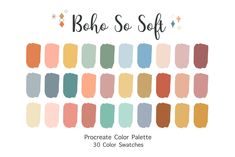 the color swatches for boho so soft