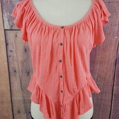 Small Aa13c Med Aa14c Cheap Casual Pink Peasant Top, Spring Peasant Top With Ruffles, Casual Cotton Peasant Top With Ruffles, Casual Summer Peasant Top With Ruffle Hem, Cottagecore Ruffled Peasant Top For Spring, Cheap Pink Bohemian Peasant Top, Casual Summer Peasant Top With Ruffles, Casual Peasant Top With Ruffles And Short Sleeves, Casual Short Sleeve Peasant Top With Ruffles