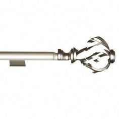 an image of a metal curtain rod with decorative designs on the top and bottom part