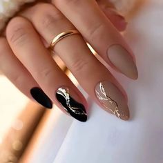 J Lo Nails, Nude Black Nails, Random Products, Long Almond, Fav Products, Prom Inspo, Basic Workout, Nail Shimmer, Glamour Nails