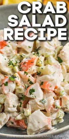 this crab salad recipe is so good and it's ready to be eaten