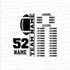 the football name and number stickers are available for use in any team's logo