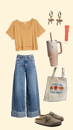 #outfit #fitinspo #fall #granola #school #schoolfit Granola Outfits Fall, Fall Granola Outfits, Cute Granola Outfits, Granola Summer Outfits, Fall Granola, Granola Summer, Granola Outfits, 90s Inspired Outfits, Summer Outfits For Moms