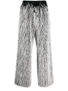 Find DOLCE & GABBANA Faux-fur Tailored-cut Trousers on Editorialist. black/white faux-fur design tailored cut elasticated drawstring waistband concealed front zip fastening two side inset pockets rear welt pocket straight hem Fur Pants, Pants Png, Fur Design, Designer Headbands, Versace Outfit, White Faux Fur, Sweaters Knitwear, Printed Pants, Drawstring Waistband