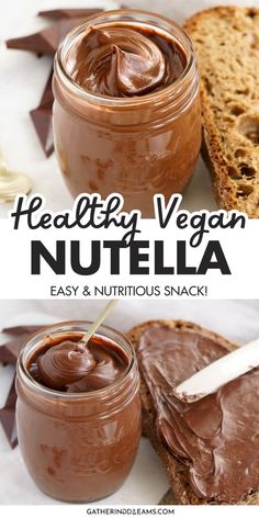 homemade nutella Homemade Nutella With Dates, Date Nutella, Nutella Vegan, Healthy Nutella, Patisserie Vegan, Vegan Nutella, Healthy Snacks To Buy, Healthy Budget, Hazelnut Chocolate