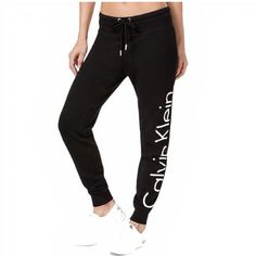 Calvin Klein Black Terry Drawstring Jogger Pants Have Two Front Pockets Size S Brand New Without Tags Actual Item Shown In Last Two Photos. Calvin Klein Joggers, Floral Joggers, White Calvin Klein, Casual Wear Women, Calvin Klein Pants, Calvin Klein Women, Black Joggers, Active Wear Pants, Calvin Klein Woman