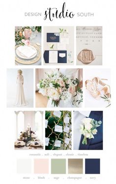 the color scheme for an elegant wedding