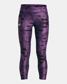 Super-light HeatGear® fabric delivers superior coverage without weighing you down|Material wicks sweat & dries really fast|4-way stretch material moves better in every direction|Strategic mesh panels for added breathability|Wide, flat encased elastic waistband Purple Functional Running Activewear, Purple Nylon Sportswear Activewear, Outdoor Micro-elastic Breathable Activewear, Breathable Purple Nylon Activewear, Sporty Purple Nylon Activewear, Under Armour Athleisure For Outdoor Activities, Under Armour Breathable Activewear For Outdoor, Under Armour Outdoor Activewear, Under Armour Breathable Outdoor Activewear