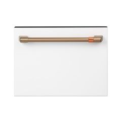 an image of a gold handle on a white board