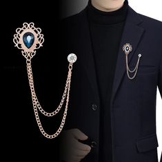 Fashion Men's Gentleman Tassel Brooch For Men Suit Shirt Collar Chain Crystal Rhinestones  Lapel Pin Jewelry Retro Wedding Dinner Accessories Condition: Brand New Gender: Men&Women Material: Zinc Alloy / Texture of material: Alloy / silver / gold plating Length&Color: As Shown In Pictures -Note: 1: Due to the difference in the measurement method, please allow 0-1 cm in size deviation 2: Due to the difference between different monitors, the picture may not reflect the actual color of the item. 🚚 Processing: About 3-5 days to prepare your item for shipping. 📦  If your order hasn't arrived within the expected delivery time, Please contact us before you decide to leave a negative review or open a case we have a solution for every problem. Men's Brooch, Trendy Suits, Collar Clips, Brooch Men, Collar Chain, Collar Pins, Pin Jewelry, Mua Sắm, Suit Accessories