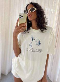 More Than Friends Oversized Top Off White More Than Friends, Graphic Tops, Oversized Top, Tee Outfit, Tshirt Outfits, Oversized T Shirt, 로고 디자인, Graphic Tees Women, Princess Polly