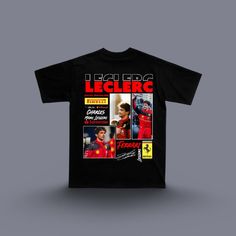 Elevate your passion for Formula 1 with our exclusive Charles Leclerc T-shirt! Perfect for F1 fans, this high-quality oversized t-shirt celebrates the Scuderia Ferrari driver with a unique and vibrant design. Ideal for wearing to Formula 1 events or in your everyday life, this t-shirt is a must-have for any Charles Leclerc supporter. Product Details ● 100% cotton ● 200 g/m² Lightweight Fabric ● Oversize fit ● Unisex soft style t-shirt. ● Made in Mexico Black Graphic Print Tops For Motorsport Events, F1 Fans, Shirt Oversize, T Shirt Oversize, Scuderia Ferrari, Charles Leclerc, Style T Shirt, T Shirt Oversized, Vibrant Design