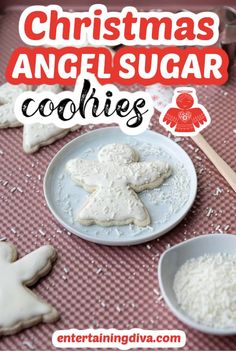 Simple Decorated Christmas Angel Cut Out Cookies Grinch Christmas Ideas, Angel Sugar Cookies, Sugar Cookie Recipes, Angel Cookies, Cut Out Cookie Recipe, Best Sugar Cookie Recipe, Jello Shot, Cookies Sugar, Rolled Sugar Cookies