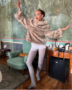 Fur Coat Outfit Casual, Coat Outfit Casual, Fur Coat Outfit, Leopard Flats, Coat Outfit, The Muse, Winter Warmers, Warm Outfits