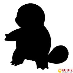 the silhouette of a baby squirrel on a white background