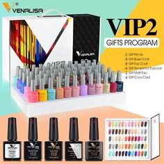 (eBay) Find many great new & used options and get the best deals for VENALISA VIP2 Set 60 Colors 7.5ml UV Led Manicure Art Gel Nail Polish Kit at the best online prices at eBay! Free shipping for many products! Different Color Nails, Infinity Nails, Gel Nail Kit, Nail Polish Kits, Uv Nails, Gel Polish Colors, Nail Polish Sets, Nail Gel, Nail Spa