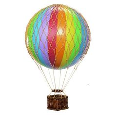 Authentic Models Americas Office Decor Authentic Models Americas Floating The Skies, Rainbow Balloon Mobile, Paper Balloon, Ballon Party, Balloon Modelling, Vintage Hot Air Balloon, Womens Golf Fashion, Authentic Models, Sand Bag, Hanging Mobile