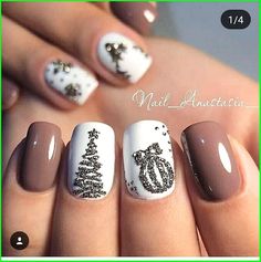 Holiday Acrylic Nails, Cute Christmas Nails, Christmas Gel Nails, Christmas Nail Art Designs, Xmas Nails, Nail Art Ideas, Christmas Nail, Coffin Nails Designs