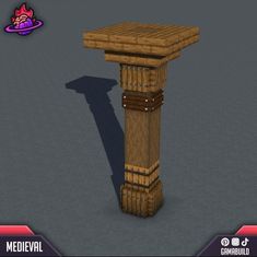 a wooden pillar is shown in the middle of a game screen with a shadow on it