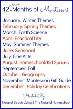 the 12 months of homeschool calendar