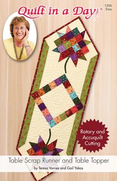 the book cover for quilt in a day