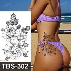 Back To Stomach Tattoos, Medium Thigh Tattoo, Hip Tattoo Placement For Women, Henna Arm Sleeve, Woman’s Arm Tattoos, Family Tattoos Women, Wrap Arm Tattoo, Skull Snake Tattoo, Side Stomach Tattoos