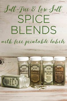 salt and pepper spice blends with free printable labels