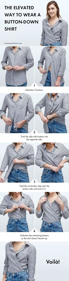 Tie A Shirt, How To Wear Belts, How To Wear Shirt, German Fashion, Diy Vetement, Fashion Hacks Clothes, Fashion Hacks, Looks Chic