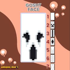 an image of a face made out of different shapes and sizes, with the words gosh face on it