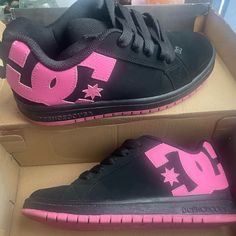 Dc shoes Hot Pink Dc Shoes, Pink Dc Shoes Outfit, Chunky Dc Shoes, Dc Shoes Outfit Women, Dcs Shoes, Dc Shoes Aesthetic, Pink Dc Shoes, Dc Shoes Outfit, Dc Backpack