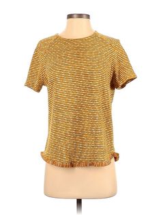 Emelia Short Sleeve Top Size: X-Small Yellow Tops - used. 68% Polyester, 29% Cotton, 3% Spandex, | Emelia Short Sleeve Top Yellow Tops - Used - Size X-Small Cheap Semi-stitched Yellow Blouse, Cheap Yellow Semi-stitched Blouse Piece, Cheap Yellow Padded Blouse, Yellow Tops, Yellow Short, Yellow Top, Yellow Shorts, Short Sleeve Top, Short Sleeves Tops