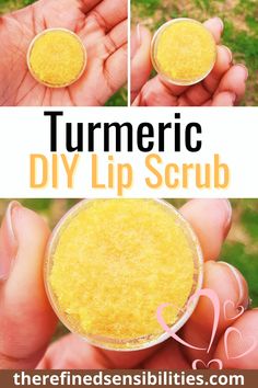 Smokers Lip Scrub Diy, Brightening Lip Scrub Diy, Lip Scrub For Smokers, Natural Lip Scrub Recipes, Lip Brightener Scrub, Tumeric Lip Lightening Recipe, Tumeric Lip Scrub Recipe, Lip Scrub Diy For Dark Lips, Lip Scrub Diy Exfoliating