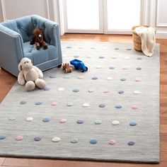 The Kids Rugs Collection features colorful, comforting rugs for children of all ages. These girls rugs and boys rugs are made with pure soft wool and hand-tufted to a cotton backing for added cushion. Kids Rugs come in a wide variety of colors and designs, all perfectly styled for any kid's bedroom, playroom or nursery. Care Instructions: Vacuum Without Beater Bar Bee Rug, Boys Rug, Girls Rugs, Carpets For Kids, Cotton Rugs, Safavieh Rug, Silver Rug, Handmade Kids, Silver Area Rug