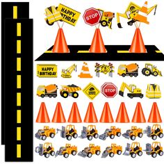 PRICES MAY VARY. All Inclusive Package: our construction birthday decorations include 24 construction party centerpieces with sticks, 8 traffic cones with hole on top, 2 racetrack floor runners, and 12 small construction vehicles, painted in signature yellow and black; This generous quantity ensures that each guest can enjoy the party's theme and even get a chance to take home a souvenir Ideal Size for Party Decor: the traffic cones are approximately 7.1 inches/18 cm and the racetrack floor runn Four Year Old Construction Party, Excavator Birthday Party Decorations, Construction Birthday Party Centerpieces, Escavatore Birthday Party, Construction First Birthday Party, Excavator Birthday Party, Construction Birthday Party Decorations, Construction Birthday Decorations, Construction Birthday Party