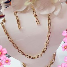 Tifany Style 3 Pcs Jewelry Set Bracelet Set, Jewelry Set, Womens Jewelry Necklace, Gold Filled, Jewelry Necklaces, Necklaces, Women Jewelry, Bracelet, Collage