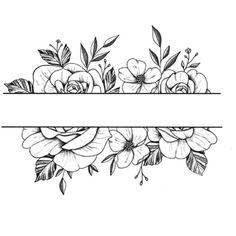 some flowers and leaves on a white background