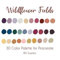 wildflower fields 30 color palettes for procreate hbj supplies -