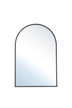 an arch shaped mirror is shown against a white background