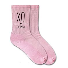 Our Chi Omega boho-inspired crew socks are the cutest new addition to your Greek wardrobe! These Chi Omega are cute socks to wear and share for any occasion Fits women’s shoe size 5-9 Cotton/Nylon fabrication, ½ cushion sole Design is digitally printed on the socks with eco-friendly apparel inks Machine wash warm, non-chlorine bleach only, and tumble dry Sold by the pair, bulk discounts available Print-to-order and hand processed in the US, blank socks are imported and made to our specifications Greek Wardrobe, Blank Socks, Big Lil Gifts, Sigma Delta Tau, Theta Phi Alpha, Alpha Sigma Tau, Delta Phi Epsilon, Wedding Socks, Alpha Xi Delta