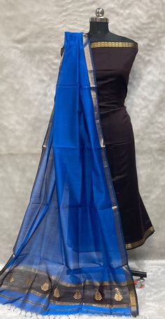 Maheshwari Silk by Cotton zari weaving boarder top (5m) and all over butti heavy dupatta sets Book on WhatsApp 91 9010974259 #HLcolours #MaheshwariSuits Top With Dupatta, Heavy Dupatta, Saree Design, Saree Designs, Weaving, Design