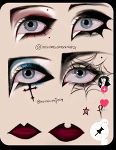 Cute Goth Makeup Looks, Casual Trad Goth Makeup, Unique Goth Makeup, Beginner Goth Makeup, Whimsy Goth Makeup, Goth Makeup Ideas Drawing, Trad Goth Makeup 80s, Goth Halloween Makeup, Gothic Eyeliner Ideas