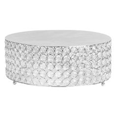 Crystal 14 Round Cake Stand - Silver plated - CV Linens Wedding Cake Pedestal, Beaded Cake Stand, Wooden Card Box Wedding, Acrylic Cupcake Stand, Silver Cake Stand, Crystal Cake Stand, Gold Cake Stand, Round Cake Stand, Cake Stand Set