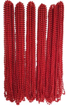 PRICES MAY VARY. 30 Red Necklaces (Bundled To Prevent Tangling!) 33 Inches Long, 7mm Round Metallic Beads Great For Any Festive Occasion, Weddings, Christmas Colors, Mardi Gras, Fancy Dress Party, Sleep Over Party 30 Red Necklaces (Bundled To Prevent Tangling!) Red Necklaces, Fancy Dress Party, Red Beaded Necklaces, Sleep Over, Round Bead Necklace, Mardi Gras Beads, Gold Bead Necklace, Red Necklace, Pretty Colors