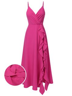 30-70% OFF✓ Fast Shipping✓Add a touch of vintage allure with the Pink 1930s V-Neck Ruffled Irregular Slit Dress. A stunning mix of ruffles and an irregular slit for a standout style. Nautical Fashion, Neck Ruffle, Dress Pink, The Pink, Ankle Length, Light Colors, Ruffles, Composition, V Neck