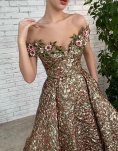 Enchanted Copper Lily Gown | Teuta Matoshi