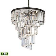 Elk Lighting - 14218/9-LED - LED Chandelier - Palacial - Oil Rubbed Bronze Oil Rubbed Bronze Chandelier, Bronze Pendant Light, House Lighting, Transitional Chandeliers, Bronze Frame, Brick Exterior, Bronze Chandelier, Contemporary Chandelier